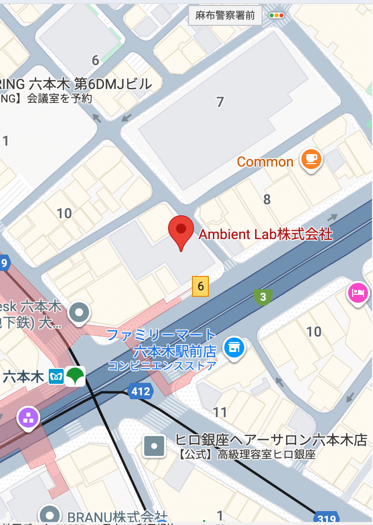 会社所在地の地図